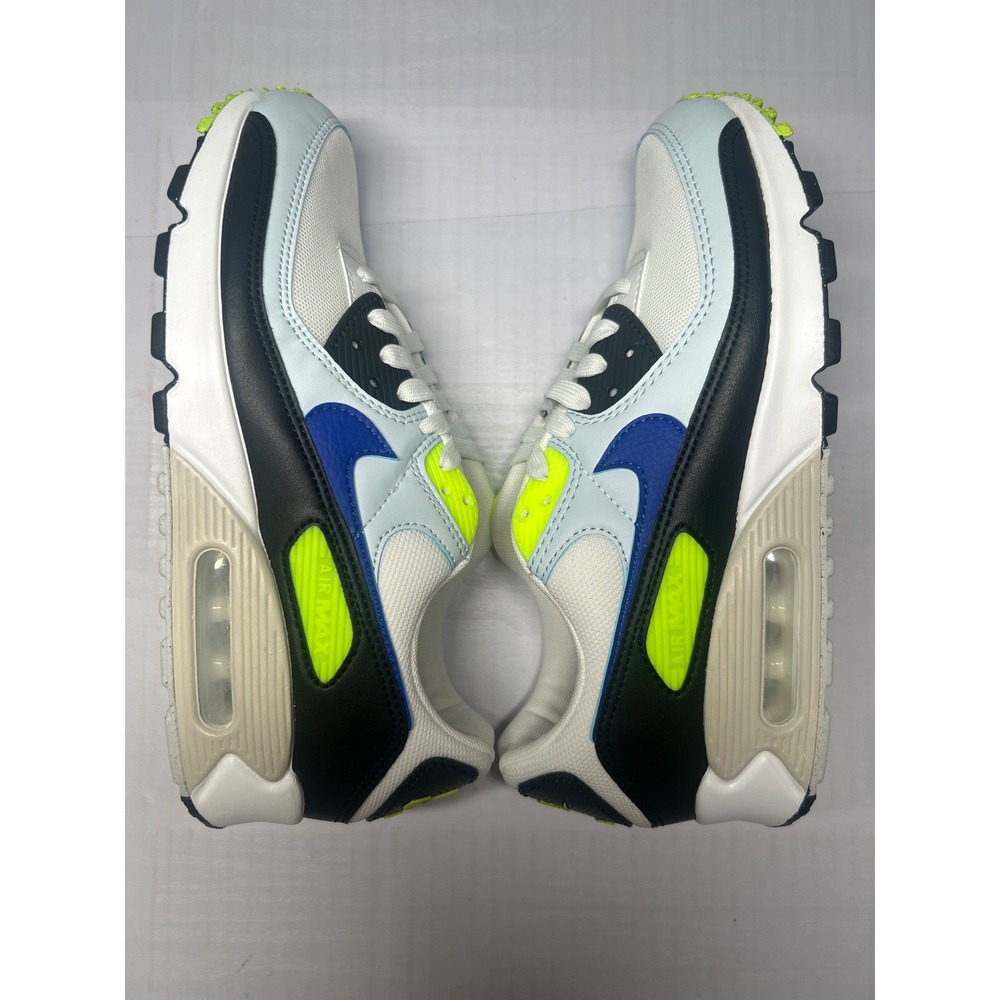 Nike Air Max 90 White Blue Tint Volt Size 8.5 WMNS DH8010 102 New/No Box - Picture 5 of 5